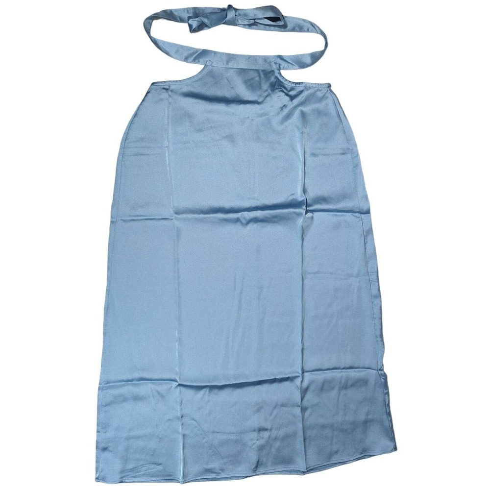 WeWoreWhat XS Cut Out Midi Skirt Satin Femmeuse Airy Blue